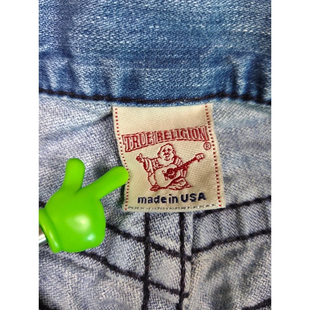 True Religion Rainbow Bobby‎ Jeans Mens 31x33 Blue Straight Leg Made in USA